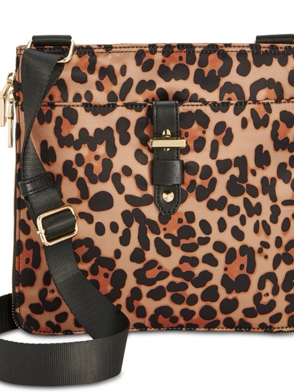 INC International Concepts Leopard Print Crossbody in Tan and Black